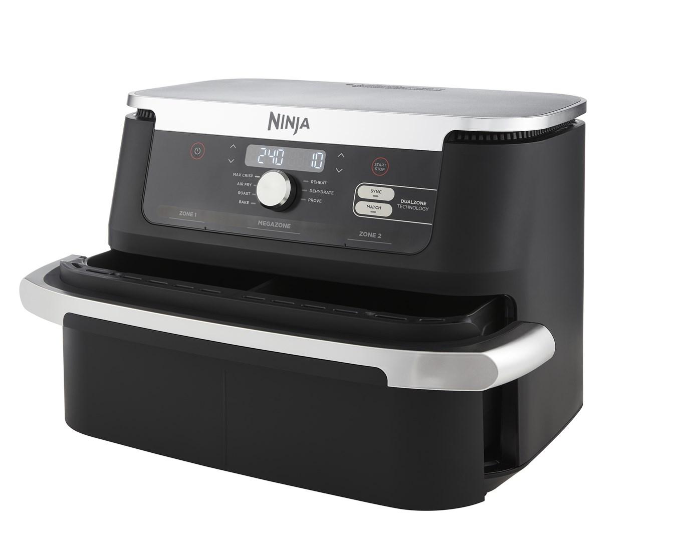Ninja AF500EU Dual Zone varmluftfriture - 10,4 l, 2.470 W - Sort/Rustfrit stål