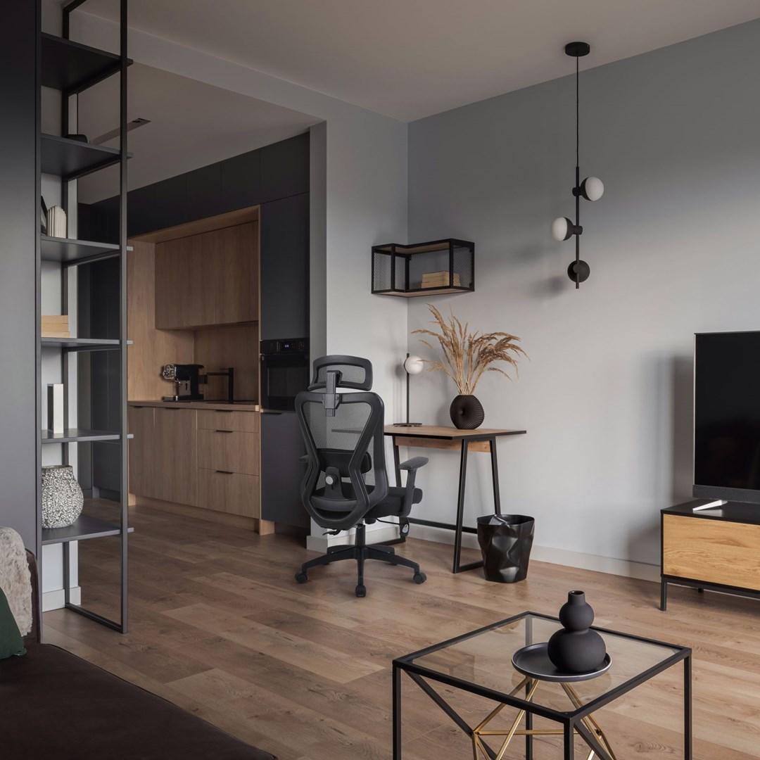 Activejet T5 ergonomisk kontorstol – sort mesh, justerbar billede