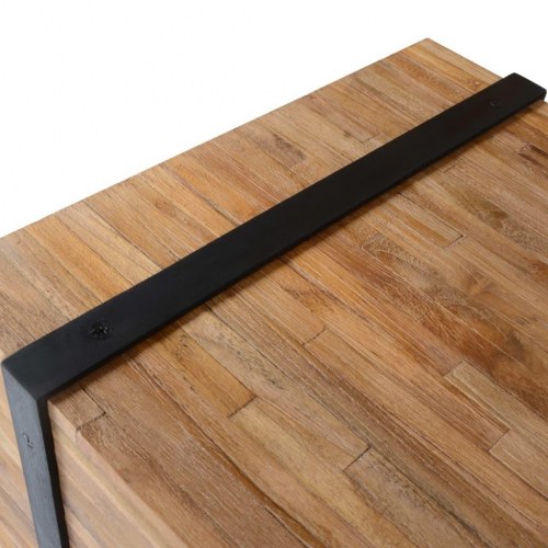 Sofabord 110x45x38 cm massivt teaktræ