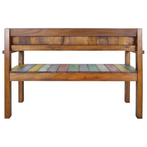 Bænk 115 cm massivt genbrugstræ