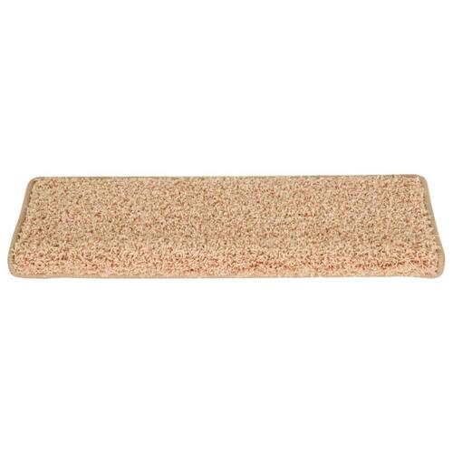 15 stk. trappemåtter 65x21x4 cm guldfarvet