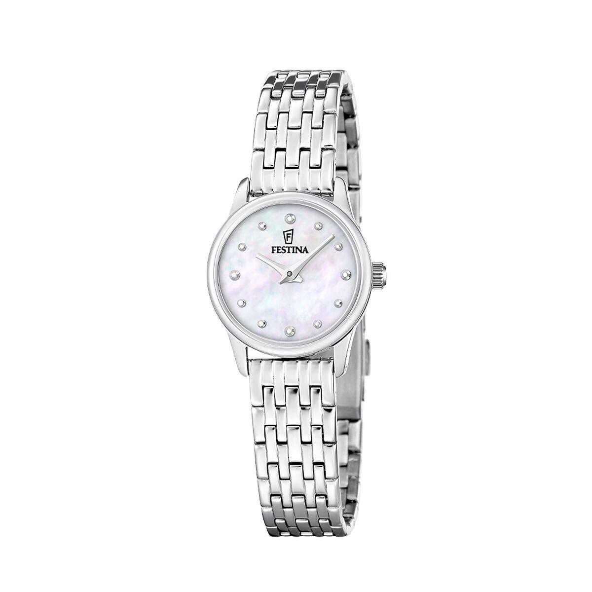 Festina F20749/1 dameur - elegant armbåndsur i rustfrit stål, sølvfarvet billede
