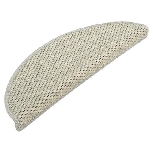 Selvklæbende trappemåtte 15 stk. 65x21x4 cm sisal-look lysegrøn