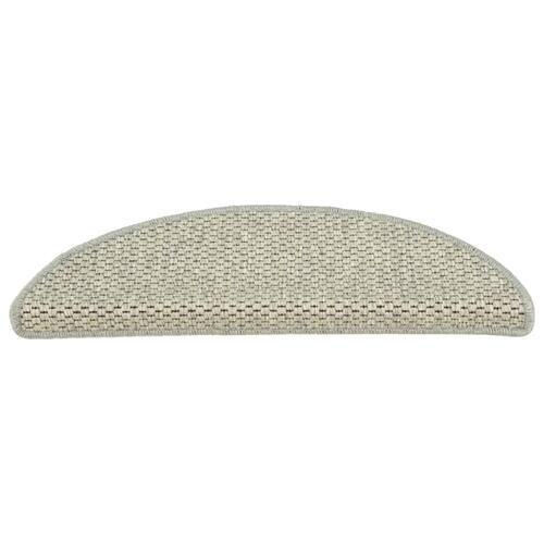 Selvklæbende trappemåtte 15 stk. 65x21x4 cm sisal-look lysegrøn
