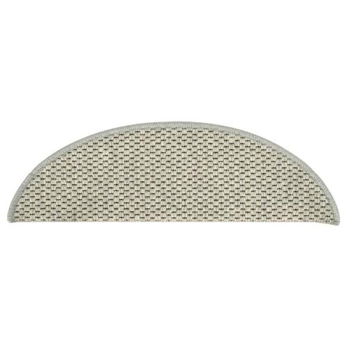 Selvklæbende trappemåtte 15 stk. 65x21x4 cm sisal-look lysegrøn