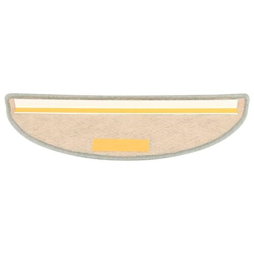 Selvklæbende trappemåtte 15 stk. 65x21x4 cm sisal-look lysegrøn