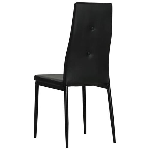 Spisebordsstole 6 stk. kunstlæder sort