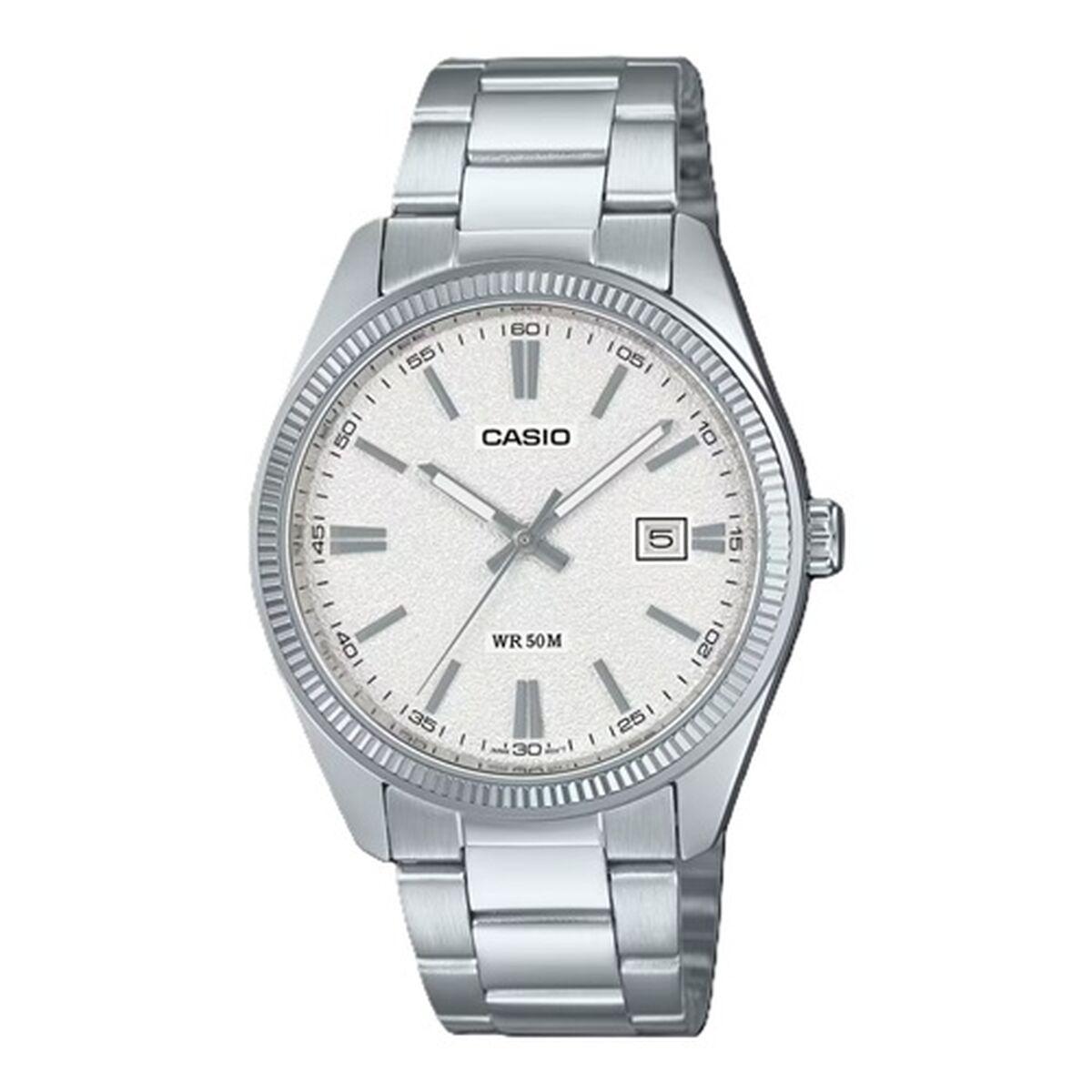 Casio herreur DATE - hvid mat urskive, 38,5 mm billede