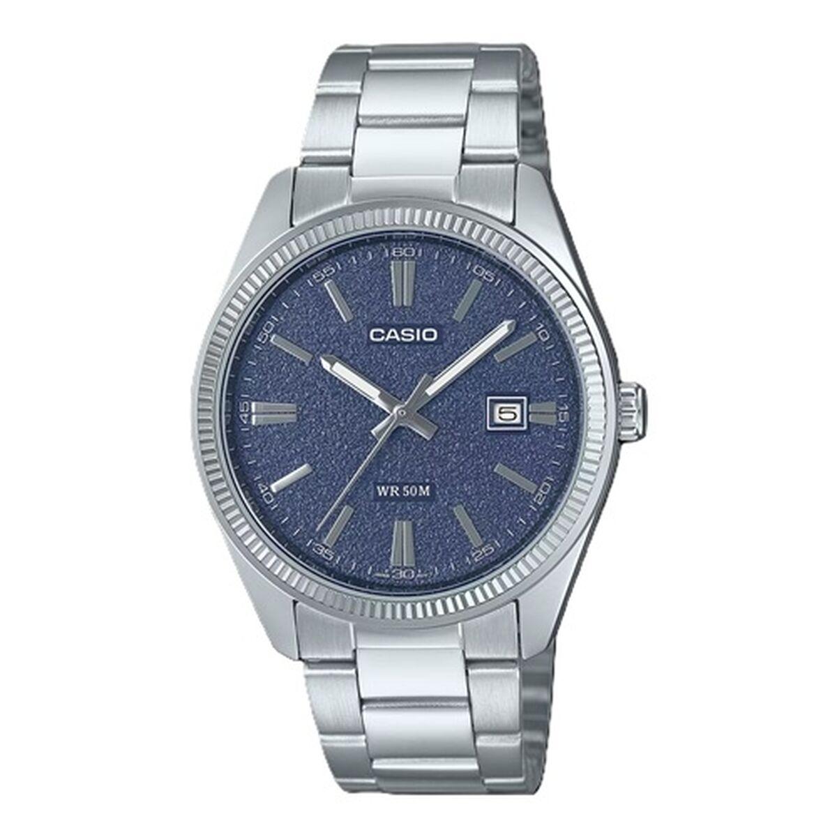 Casio MTP-1302 - herreur med datovisning, blå mat skive (Ø 38,5 mm) billede