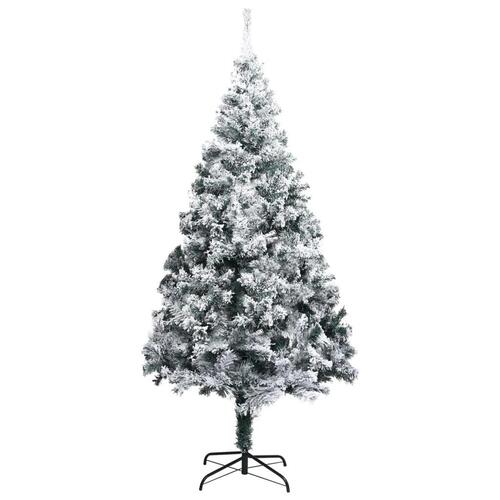 Kunstigt juletræ med puddersne 300 cm PVC grøn