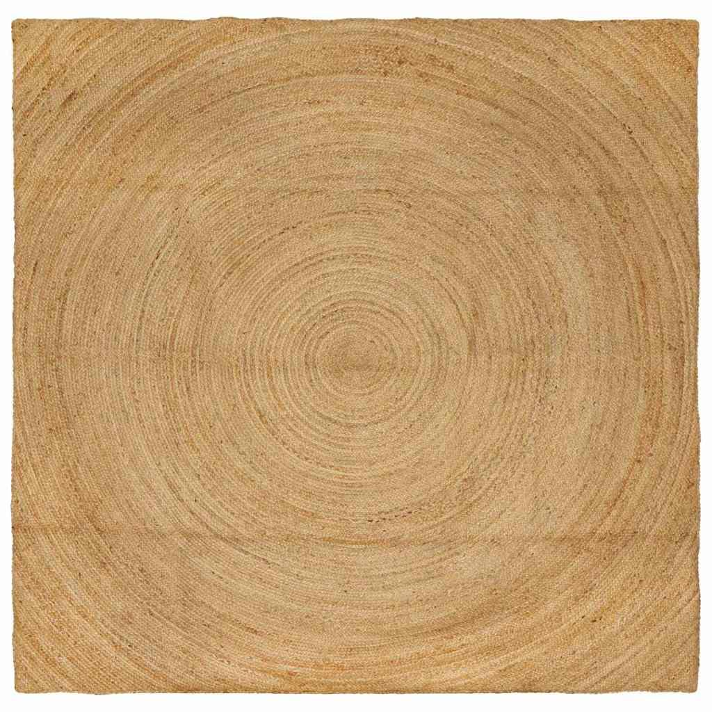 Tæppe Brun 240 x 240 cm Jute billede