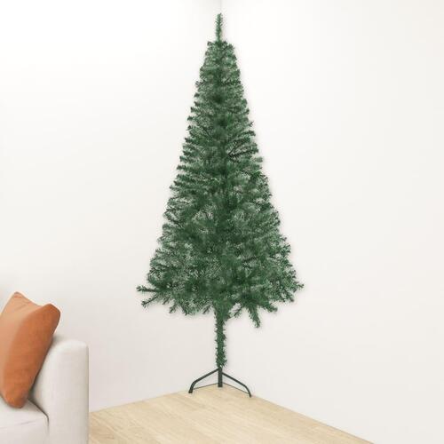 Kunstigt juletræ til hjørne 150 cm PVC grøn