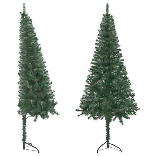 Kunstigt juletræ til hjørne 150 cm PVC grøn