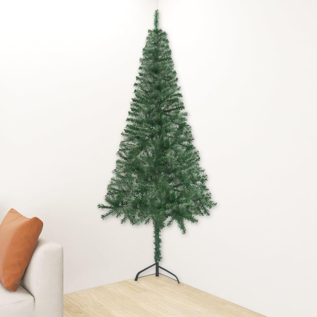 Kunstigt juletræ til hjørne 180 cm PVC grøn