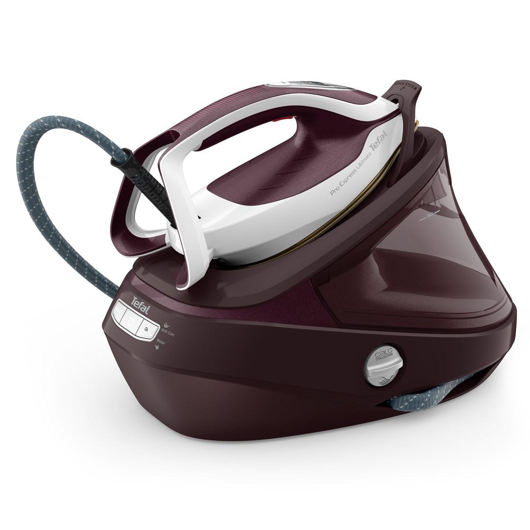 Tefal Pro Express Ultimate II GV9721 dampstation 1,2 l - bordeaux/hvid billede