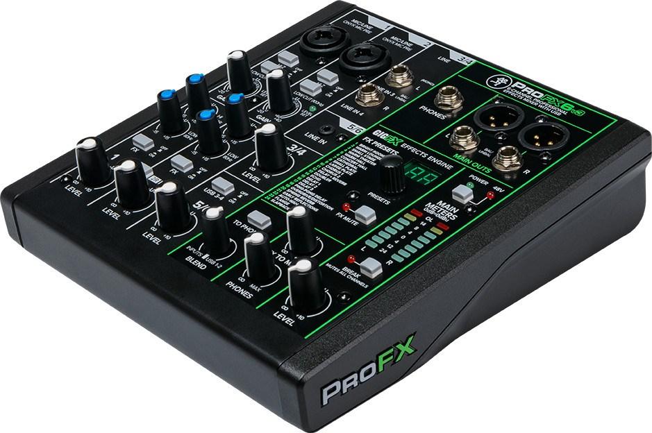 Mackie ProFX6v3 - 6-kanals analog mixer med USB-interface, sort