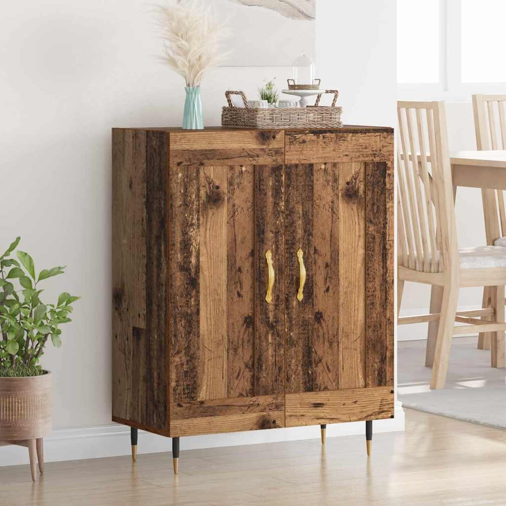 Sidebord Gammelt træ 69,5 x 34 x 90 cm Konstrueret træ billede