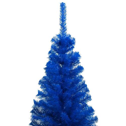 Kunstigt juletræ med fod 120 cm PVC blå