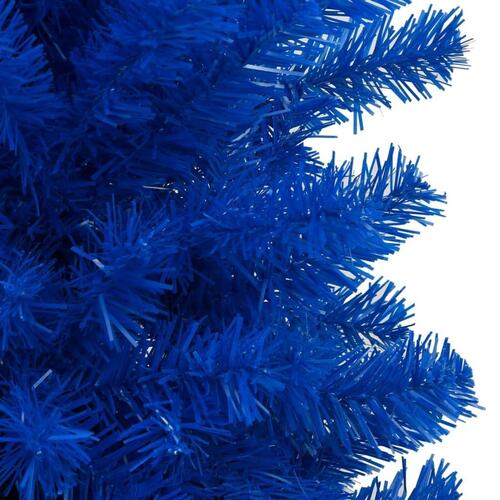 Kunstigt juletræ med fod 120 cm PVC blå