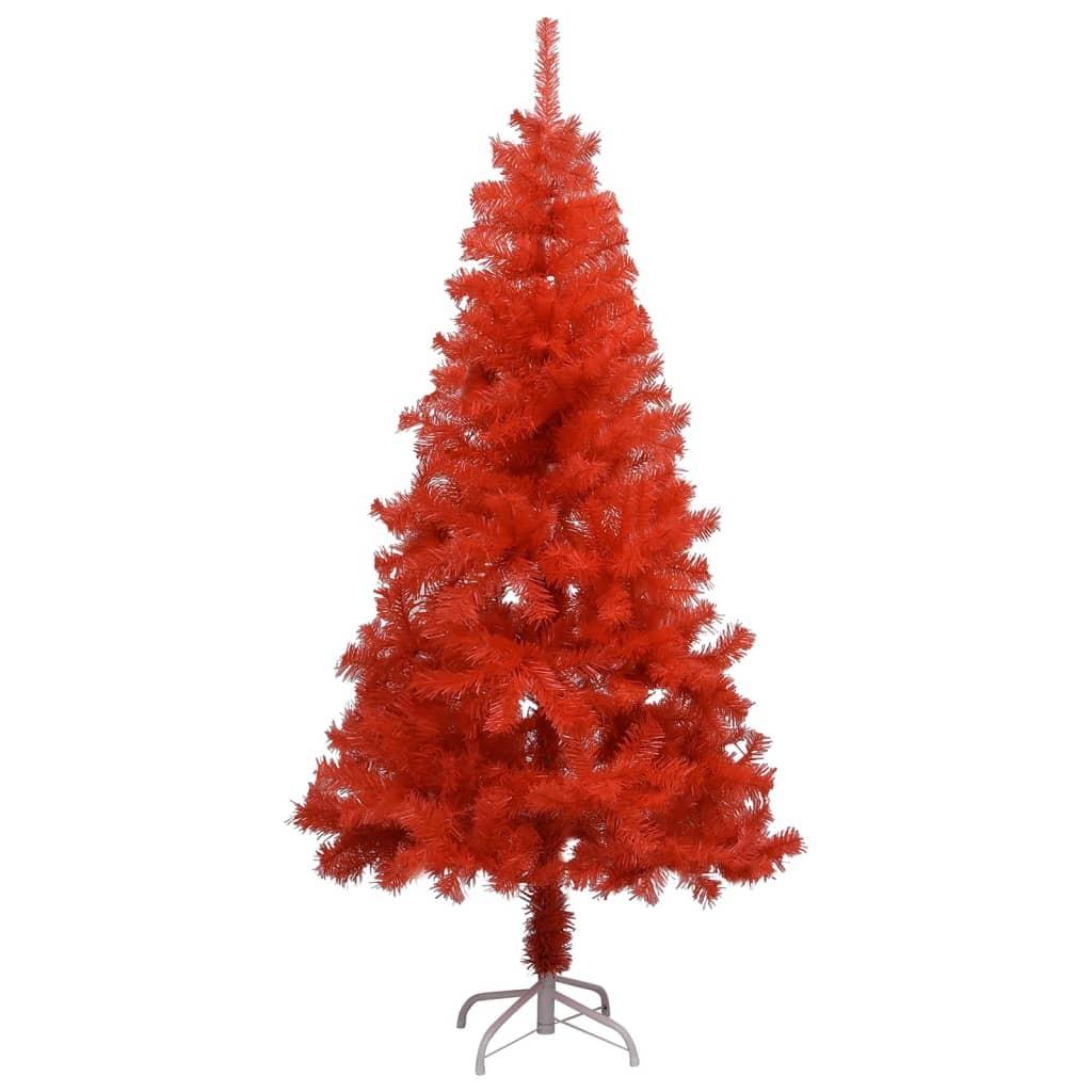 Kunstigt juletræ med fod 120 cm PVC rød
