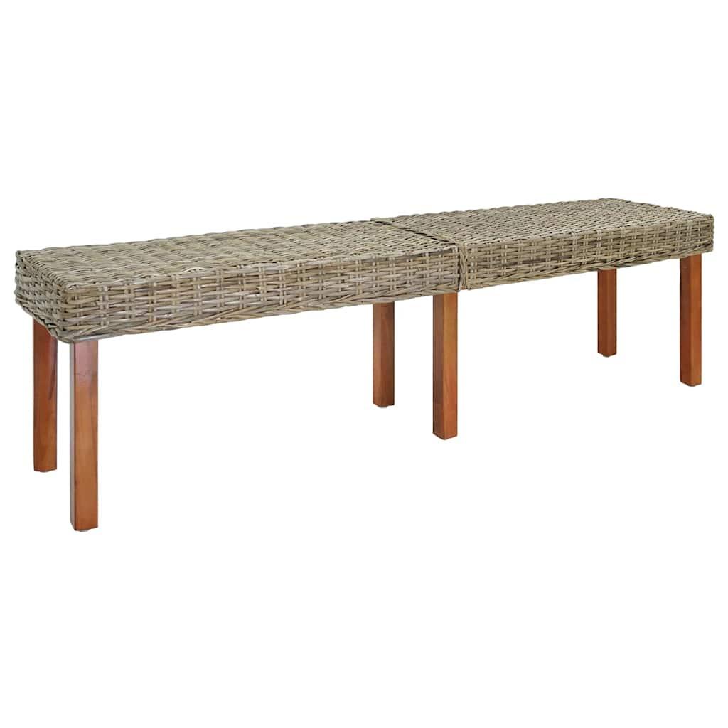 Bænk Naturfarvet 160 x 35 x 45 cm Massivt mangotræ billede