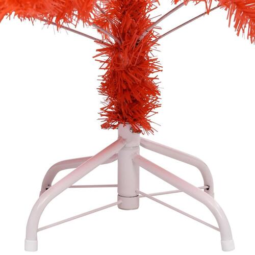 Kunstigt juletræ med fod 120 cm PVC rød
