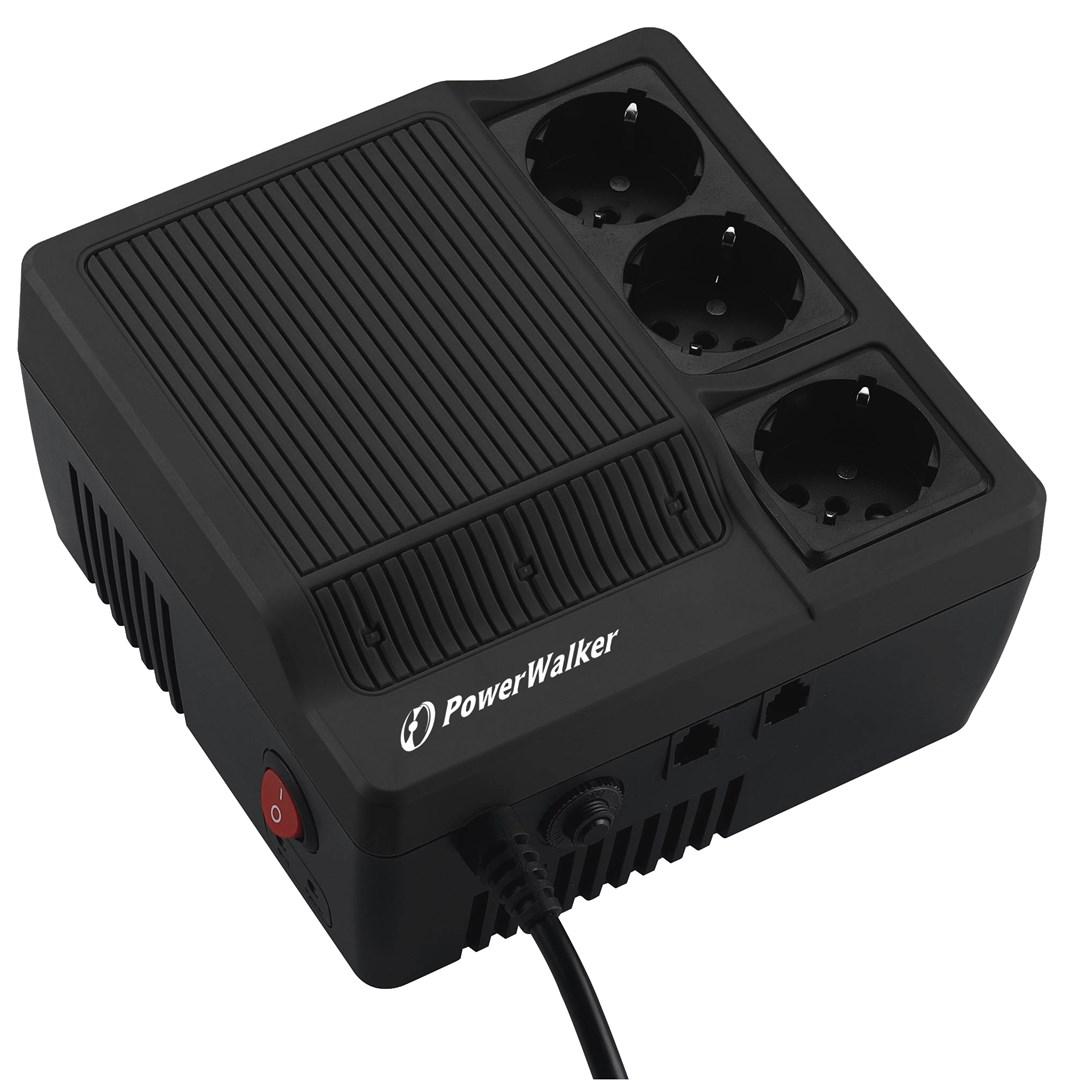 PowerWalker AVR 1200 spændingsregulator - 1,2 kVA / 720 W, 3x Schuko