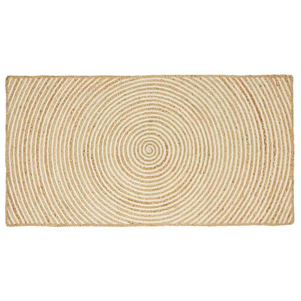 Tæppe Natur og hvid 100 x 200 cm Jute billede