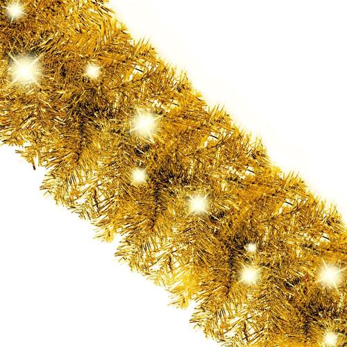 Juleguirlande med LED-lys 5 m guldfarvet