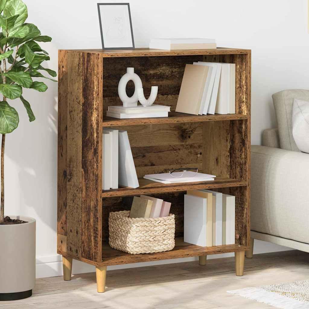 Sidebord Gammelt træ 69,5 x 32,5 x 90 cm Konstrueret træ billede