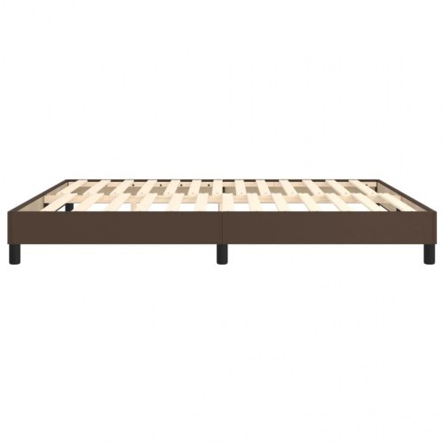 Boxspring sengeramme 180x200 cm i kunstlæder - brun