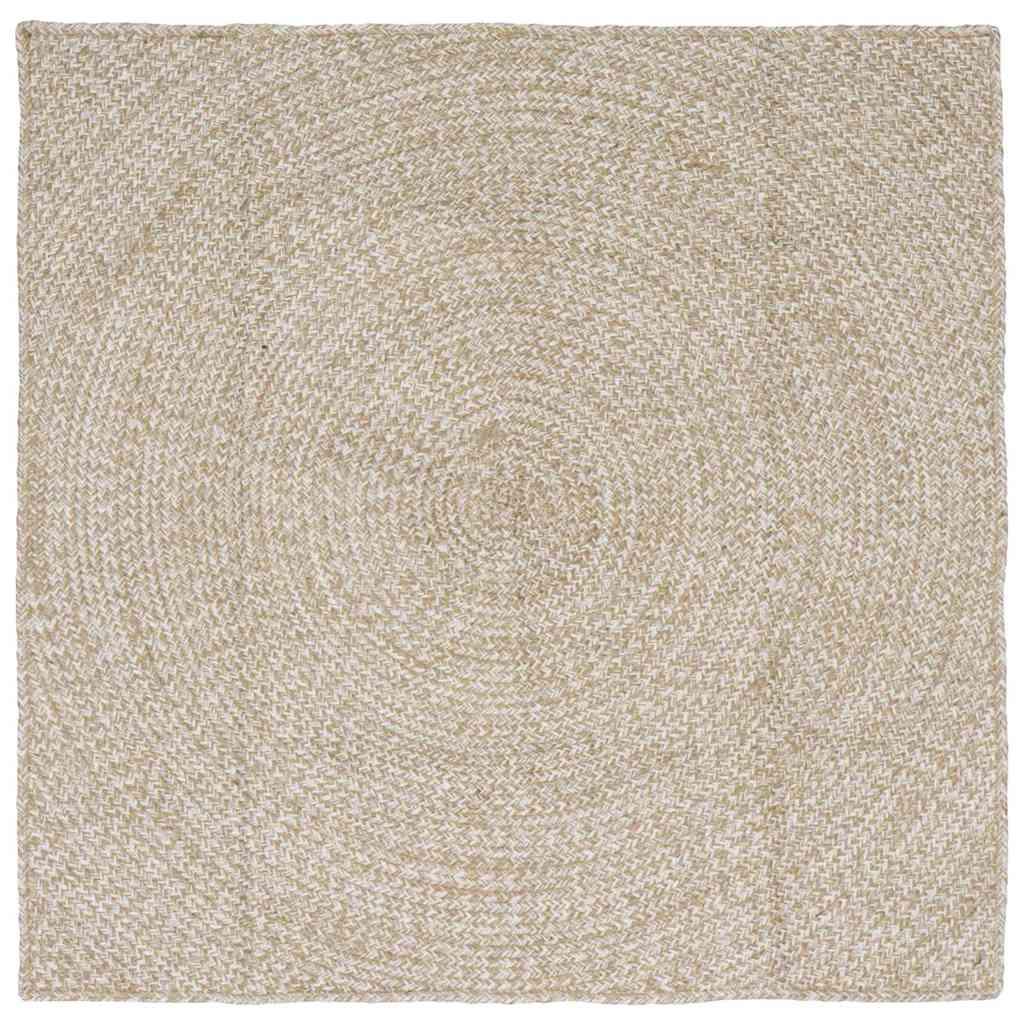 Tæppe Natur og hvid 120 x 120 cm Jute billede