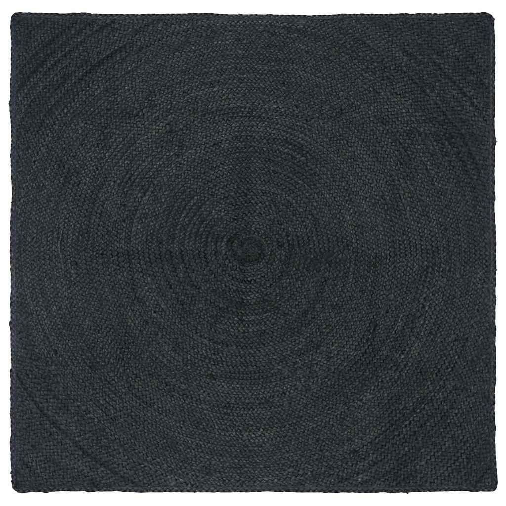 Tæppe Mørkegrå 120 x 120 cm Jute billede