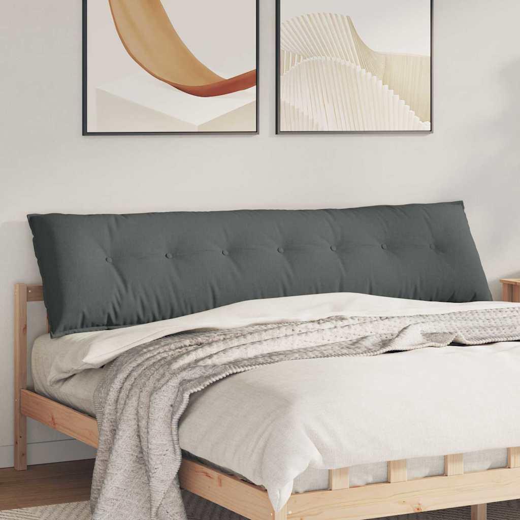 Rygpude Mørkegrå 200 x 19 x 50 cm Stof billede
