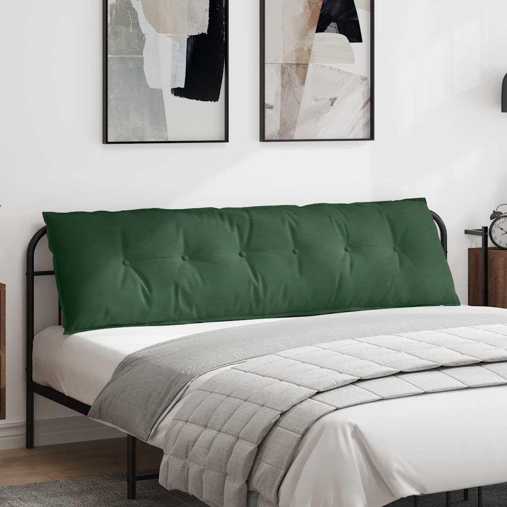 Rygpude i velour - junglegrøn 180 × 50 cm med aftageligt betræk billede
