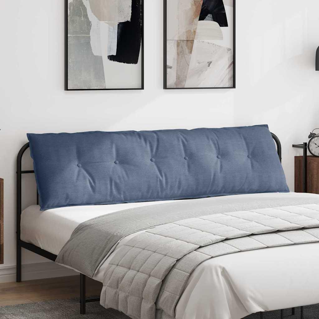 Rygpude Blå 180 x 50 cm Velourstof billede