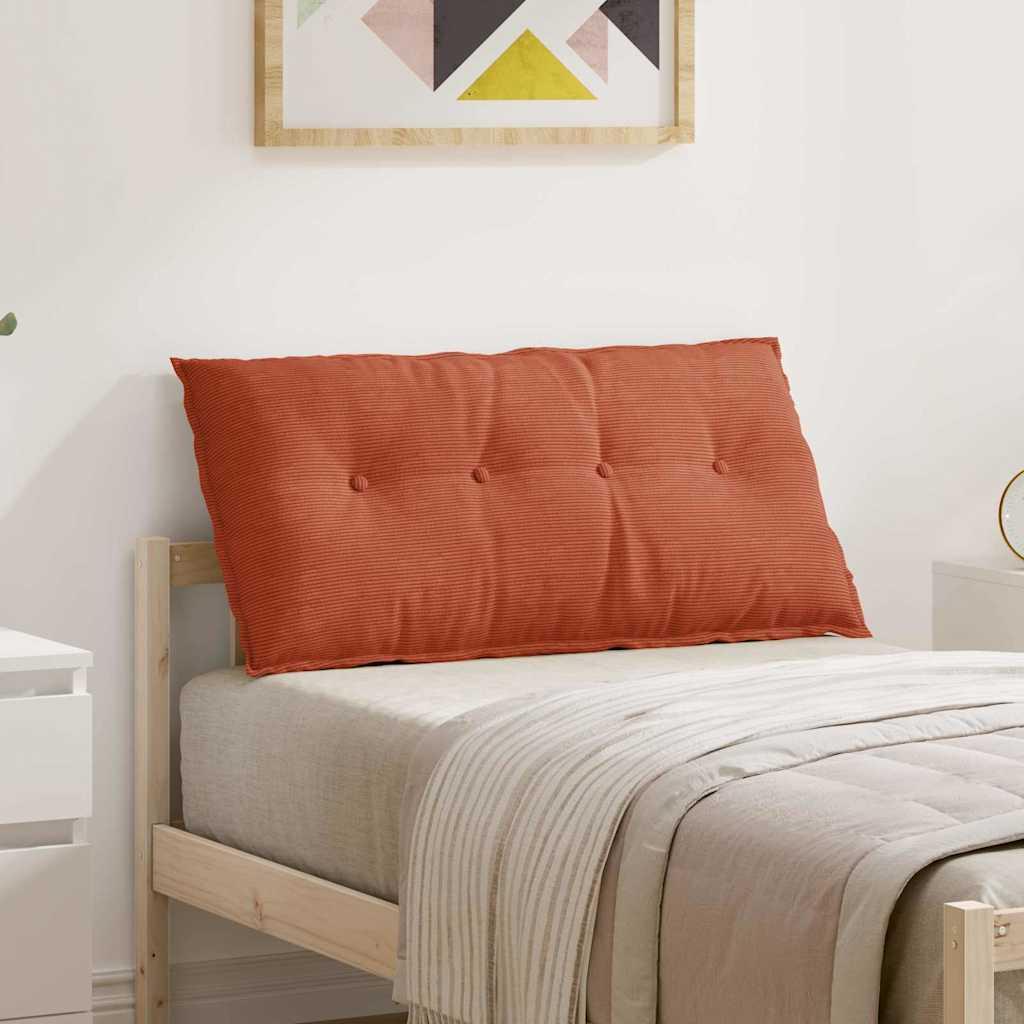 Rygpude Rød orange 100 x 50 cm Velourstof billede