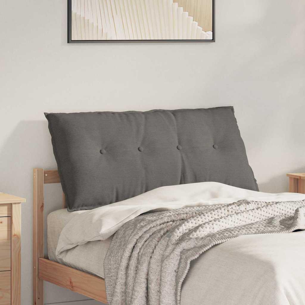 Rygpude Lysegrå 100 x 50 cm Velourstof billede