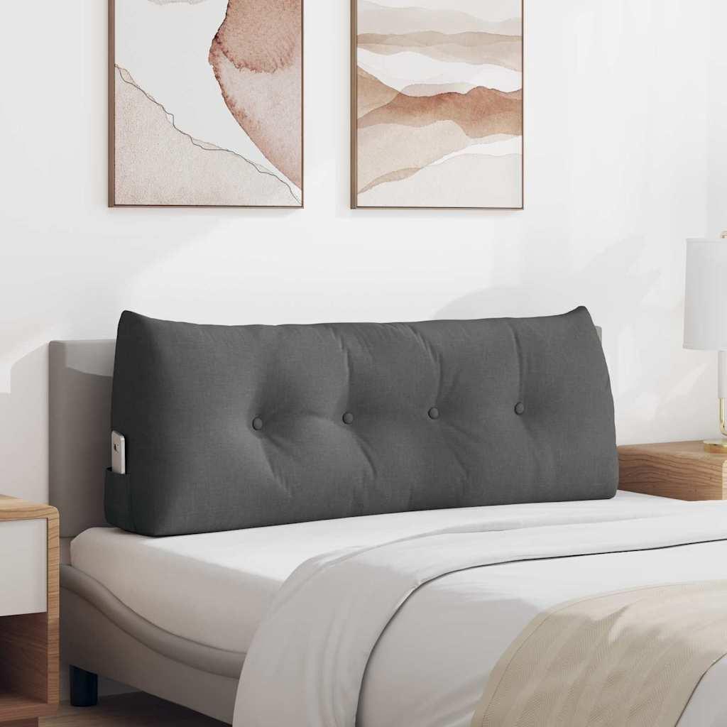 Rygpude Mørkegrå 120 x 24 x 50 cm Stof billede