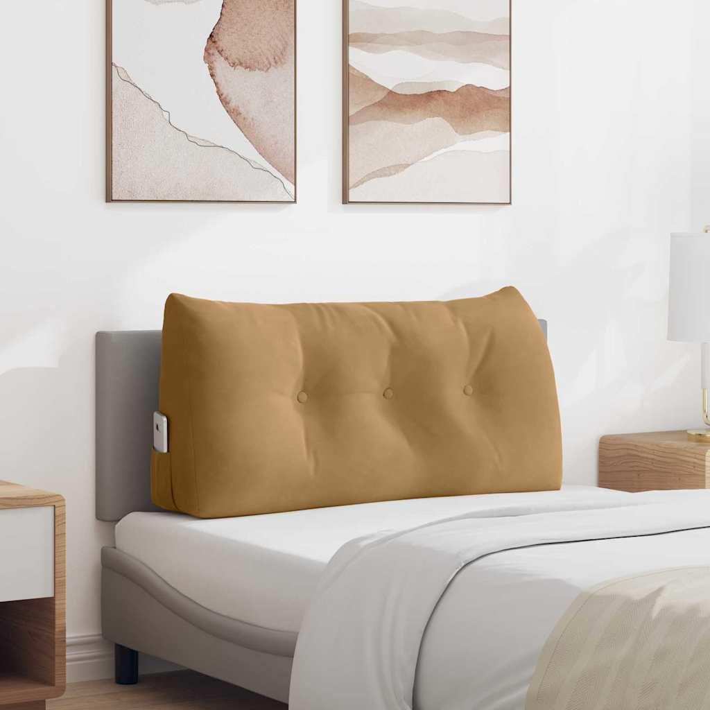 Rygpude Brun 100 x 24 x 50 cm Fløjl billede