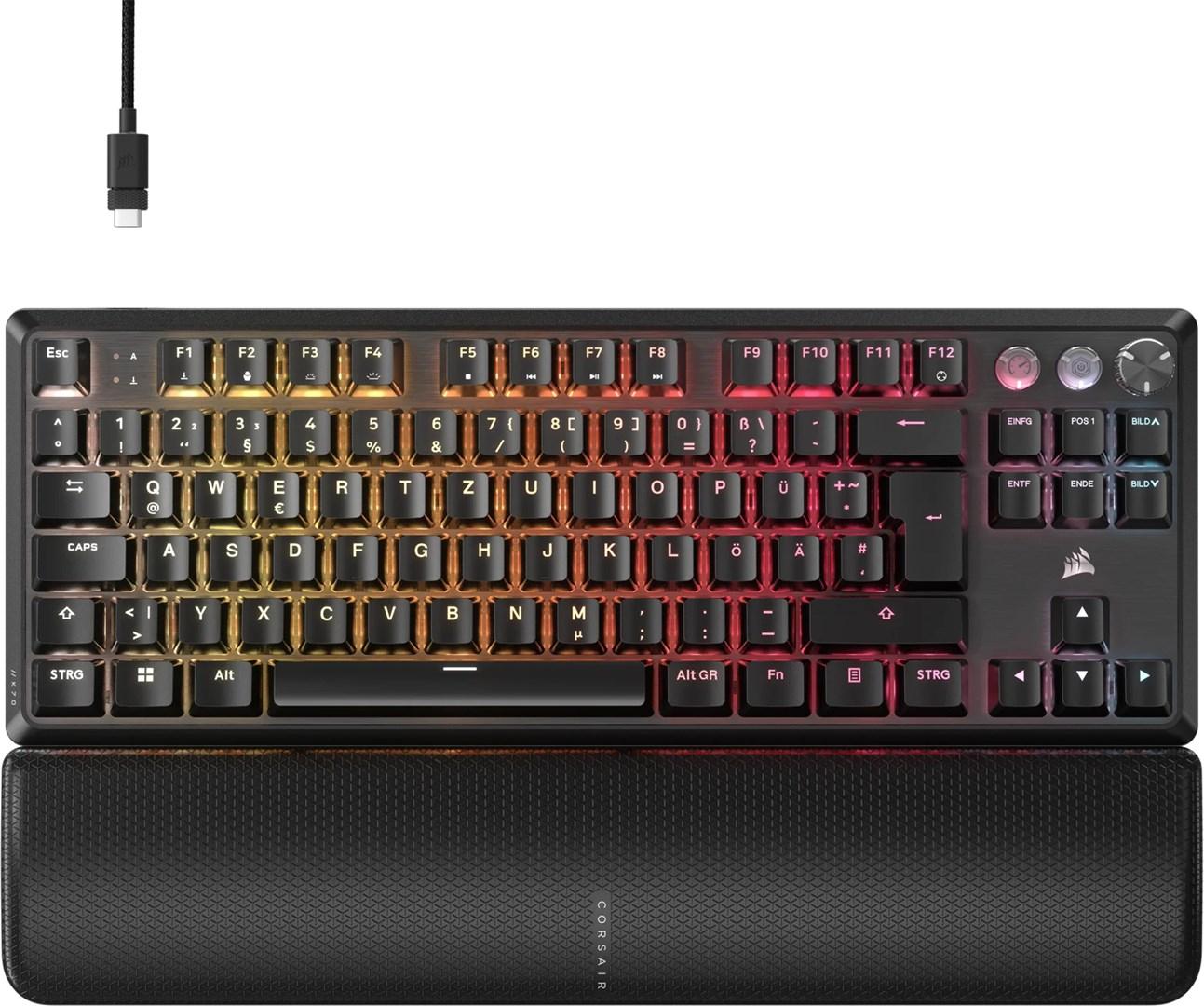 Corsair K70 Pro TKL gamingtastatur - ISO (DE), RGB, kablet billede