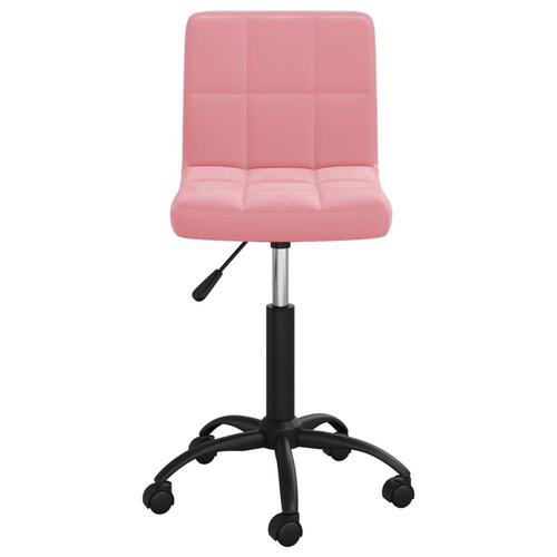 Drejelig kontorstol fløjl pink