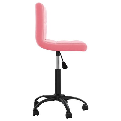 Drejelig kontorstol fløjl pink