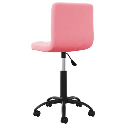 Drejelig kontorstol fløjl pink