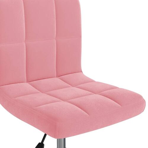 Drejelig kontorstol fløjl pink