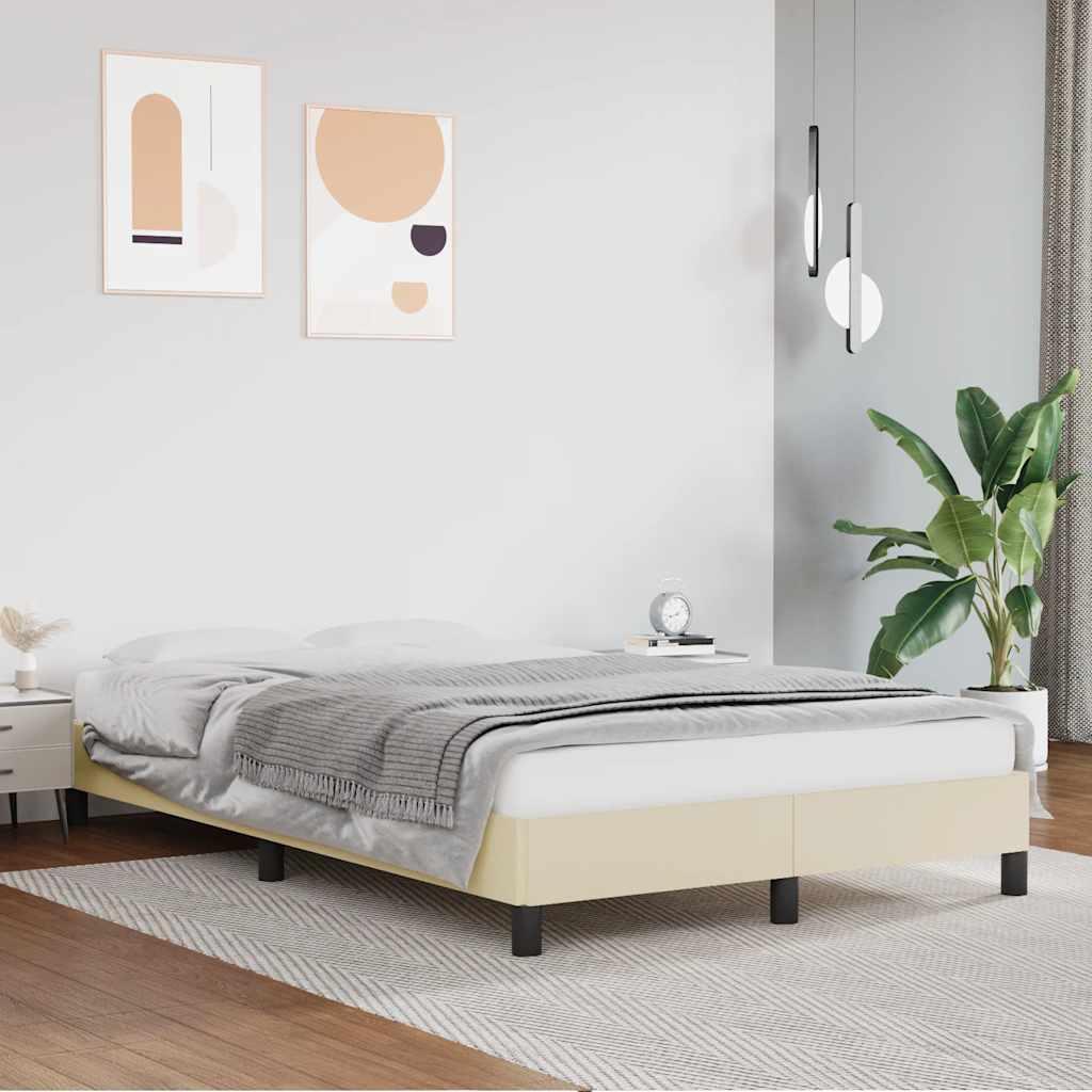 Sengeramme uden madras 120x190 cm kunstlæder enkeltseng billede