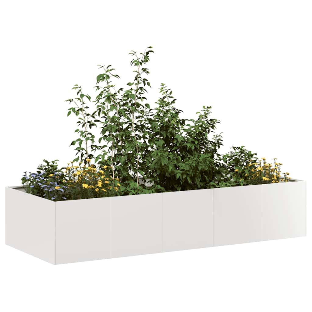 Plantekasse 200x80x40 cm rustfrit stål billede