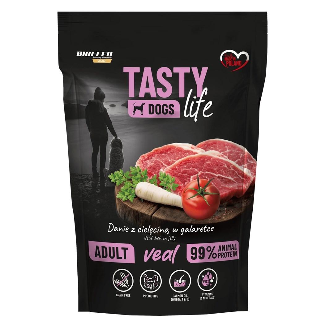 BIOFEED Tasty Dogs Life Kalv – vådfoder til hund – 150 g billede