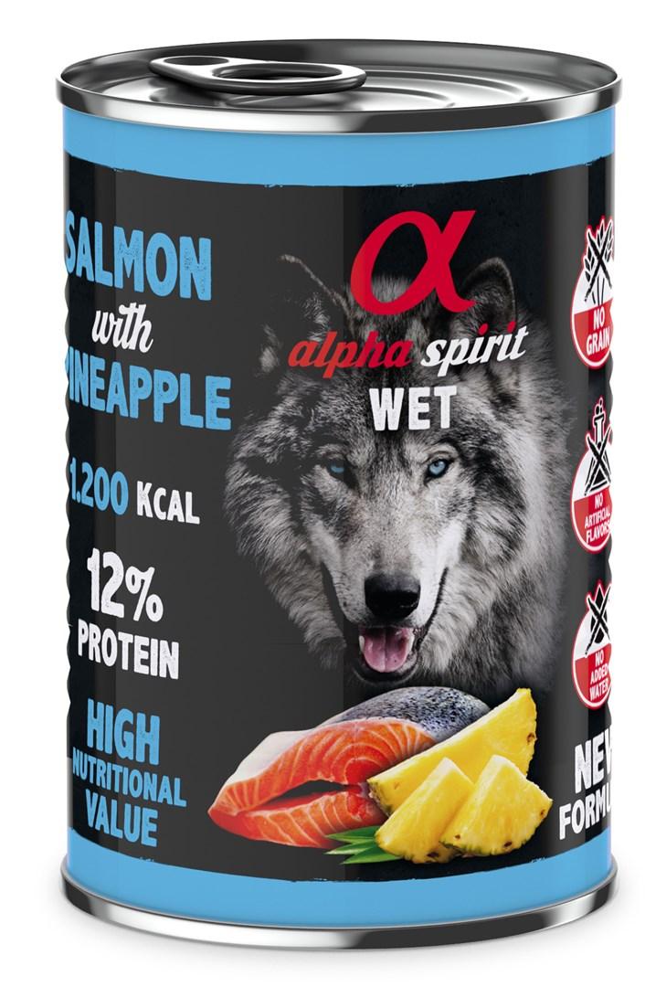 alpha spirit Wet hundefoder - Laks med ananas, 400 g billede