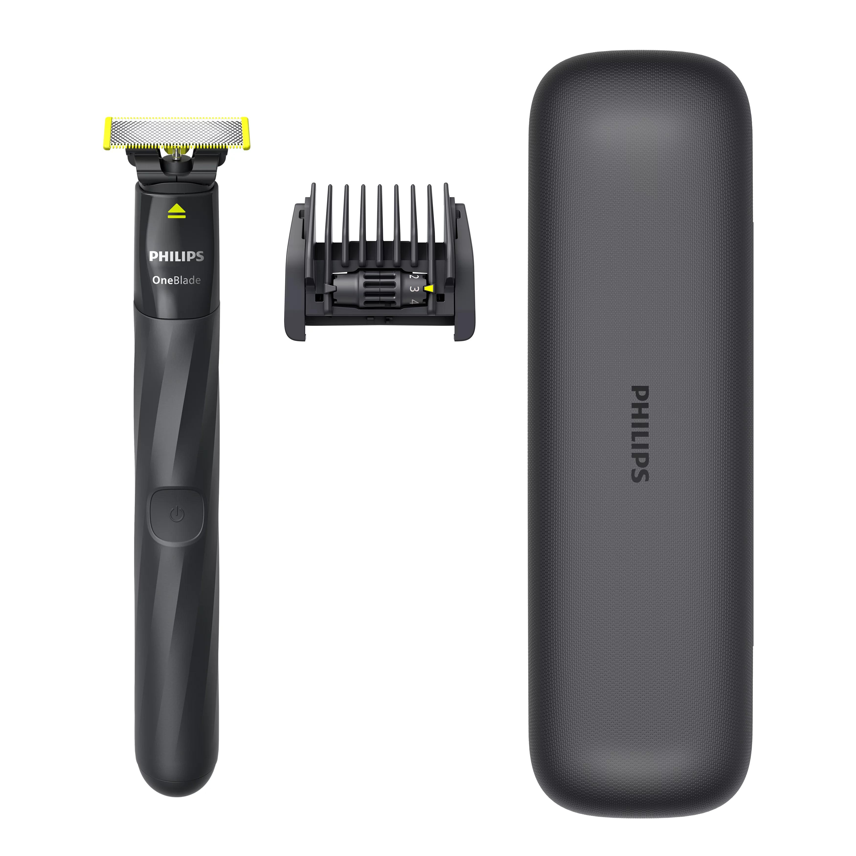 Philips OneBlade QP1424/65 barbermaskine - sort/grå gavepakke billede